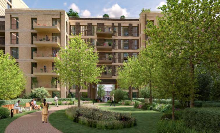 This is a 3D colour picture of the proposed Chalk Park development on the site of the former B&Q. 